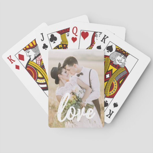Jeu De Cartes Script Photo Love Personnalisé Lecture de Cartes (dos)