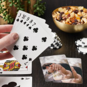 Jeu De Cartes Script Photo Minimal "Engagés" Initiales Personnal (In Situ)