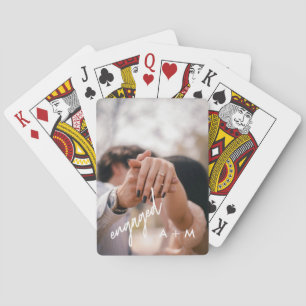 Jeu De Cartes Script Photo Minimal "Engagés" Initiales Personnal