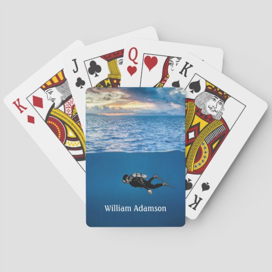Jeu De Cartes Scuba Diving at Sunset personalize (dos)