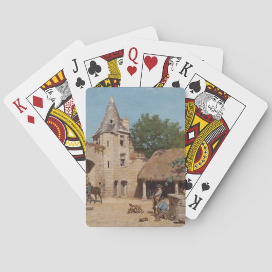 Jeu De Cartes Se préparer à la chasse (scène médiévale) (dos)