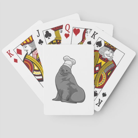 Jeu De Cartes Seal as Cook with Chef casquette (dos)