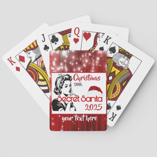 Jeu De Cartes Secret Santa (dos)