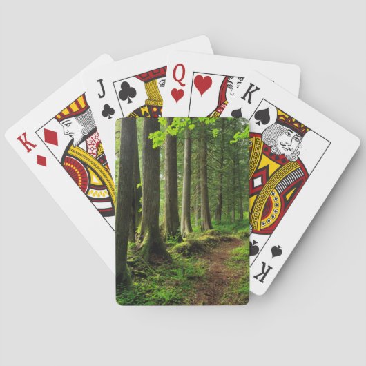 Jeu De Cartes Sentier de la forêt verte Scénique (dos)