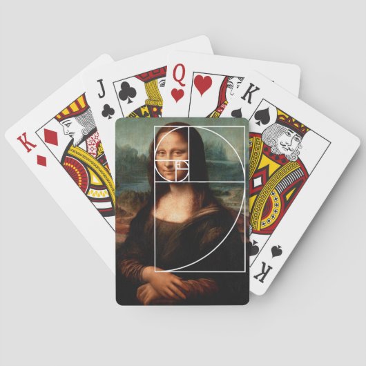 Jeu De Cartes Séquence Leonardo da Vinci Mona Lisa Fibonacci (dos)