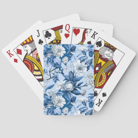 Jeu De Cartes Série Chinoserie bleu et blanc Design 3 (dos)