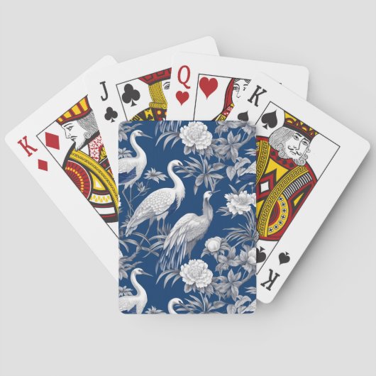 Jeu De Cartes Série Chinoserie bleu et blanc Design 7 (dos)