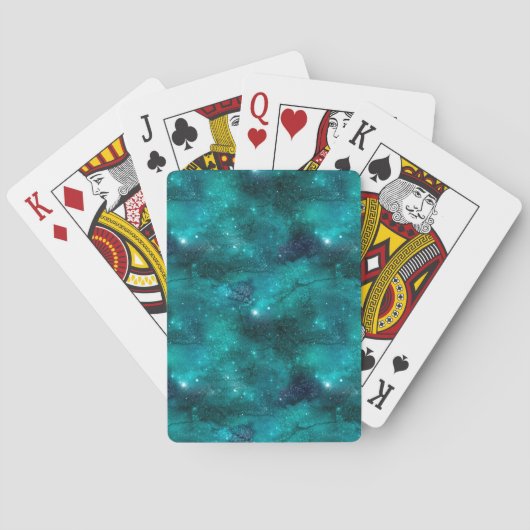 Jeu De Cartes Série Galaxy Turquoise 8  (dos)