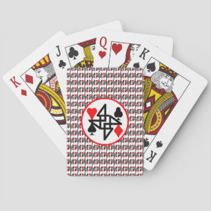 JEU DE CARTES SERIE POKER CARTA 4 TAZA ROUGE & NOIR