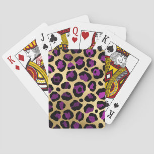 Jeu De Cartes Série Purple and Gold Leopard Design 4