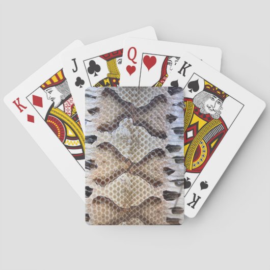 Jeu De Cartes Serpent à sonnette à sonnettes à dos de diamant (dos)