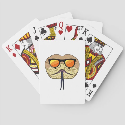 Jeu De Cartes Serpent avec lunettes de soleil (dos)