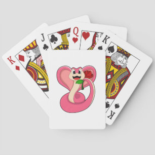 Jeu De Cartes Serpent avec Rose