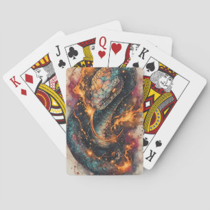 Jeu De Cartes Serpent Cosmique Avec Espace Évasif
