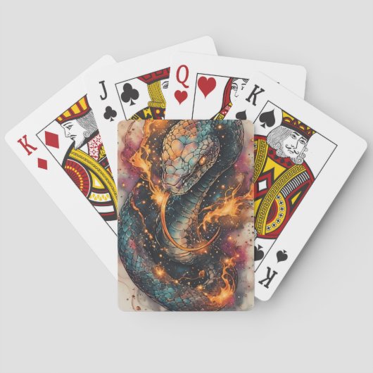 Jeu De Cartes Serpent Cosmique Avec Espace Évasif (dos)