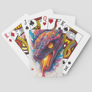 Jeu De Cartes Serpent Cosmique Vif Avec Espace Expansif
