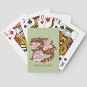 Jeu De Cartes Serpent des blés vibrant Fleurs de pivoine roses V (dos)