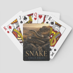 Jeu De Cartes Serpent Rochers Ensoleillés Faune ANIMAL