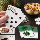 Jeu De Cartes Shamrock Plaid Buffalo Vert (In Situ)