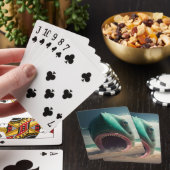 Jeu De Cartes Shark sculpture on the beach (In Situ)