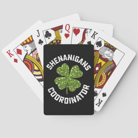 Jeu De Cartes Shenanigans Coordonnateur Funny St Patrick's Day (dos)