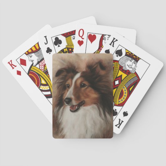 Jeu De Cartes Shetland Sheepdog Sheltie sourire (dos)