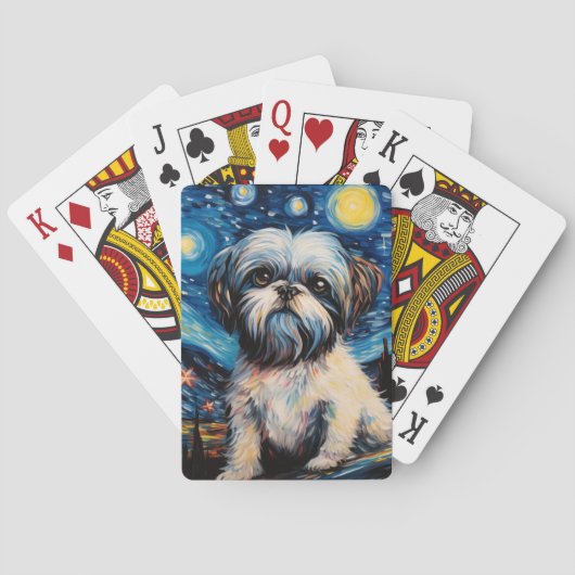 Jeu De Cartes Shih Tzu Starry Night (dos)