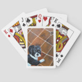Jeu De Cartes Shih Tzu sur Terrace Peinture d'Alfred Fox (dos)