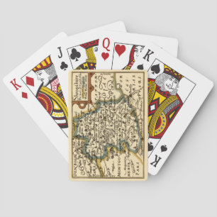 Jeu De Cartes Shropshire Comté Angleterre Ancienne carte Antiqua