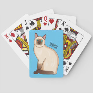 Jeu De Cartes Siamese cat cartoon illustration 