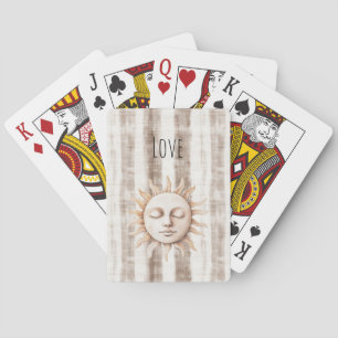 Jeu De Cartes Sicile Crème Rustique Crème Rayures Solaires