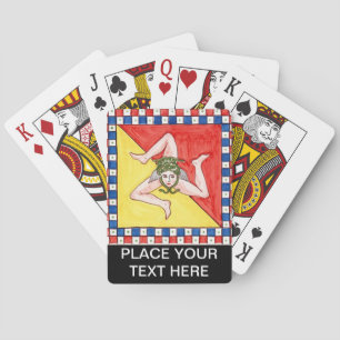 Jeu De Cartes Sicile Trinacria Medusa PERSONNALISÉ