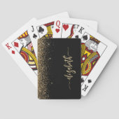 Jeu De Cartes Signature personnalisée Parties scintillant d'or n (dos)