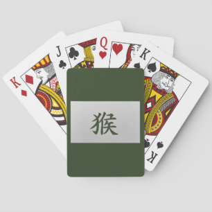 Jeu De Cartes Signe chinois zodiaque vert singe