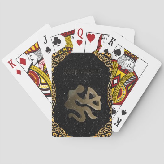 Jeu De Cartes Signe d'or de Sagittaire (dos)