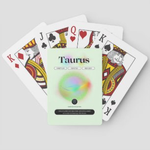 Jeu De Cartes Signe moderne Zodiac Taurus Citation Élément Terre