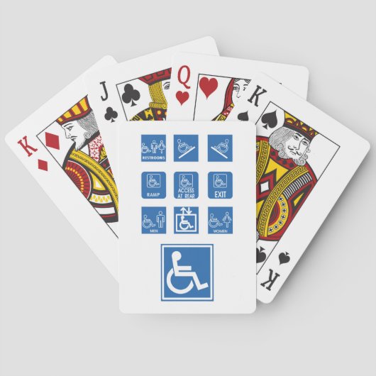 Jeu De Cartes Signes d'accessibilité pour fauteuil roulant (dos)