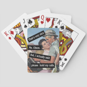 Jeu De Cartes S'il vous plaît tenir mes appels Vintage Site de t