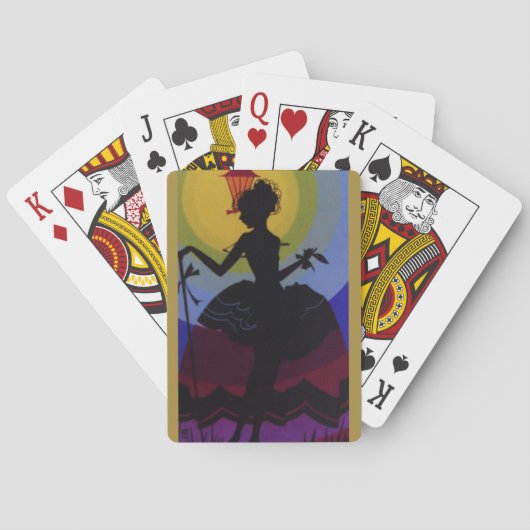 Jeu De Cartes Silhouette Art Déco   (dos)