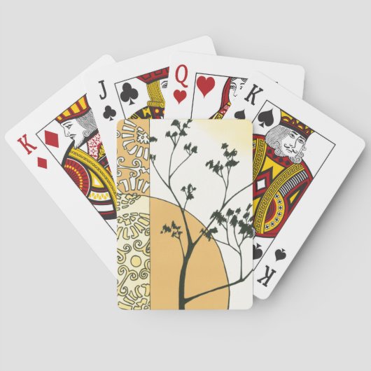 Jeu De Cartes Silhouette clairsemée d'arbre par Megan Meagher (dos)