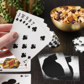 Jeu De Cartes Silhouette de chat noir (In Situ)