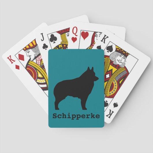 Jeu De Cartes Silhouette de chien de Schipperke (dos)
