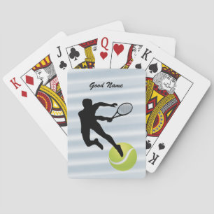 Jeu De Cartes Silhouette de joueur de tennis et balle personnali