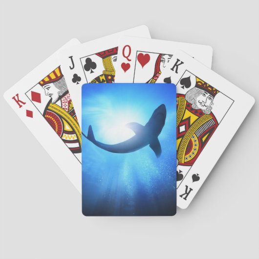Jeu De Cartes Silhouette de requin d'océan profond (dos)
