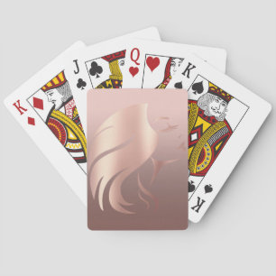 Jeu De Cartes Silhouette de visage de fille tendance cool