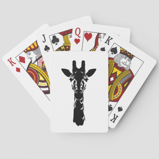 Jeu De Cartes Silhouette de visage de girafe (dos)