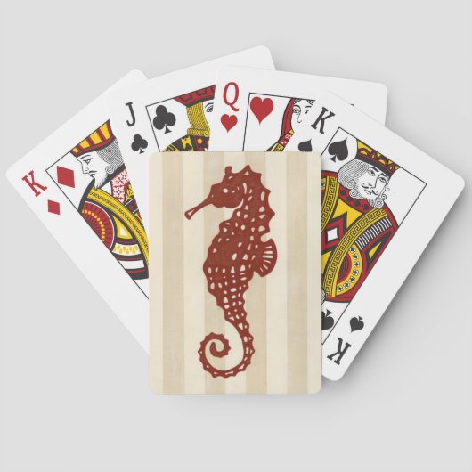 Jeu De Cartes Silhouette d'hippocampe (dos)