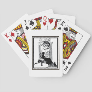 Jeu De Cartes Silhouette mère rétro