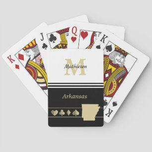 Jeu De Cartes Silhouette Monogram Gold Arkansas