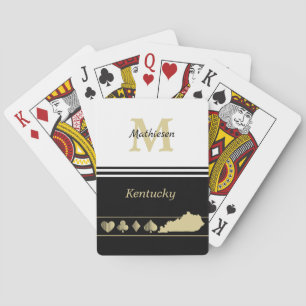 Jeu De Cartes Silhouette Monogram Gold Kentucky